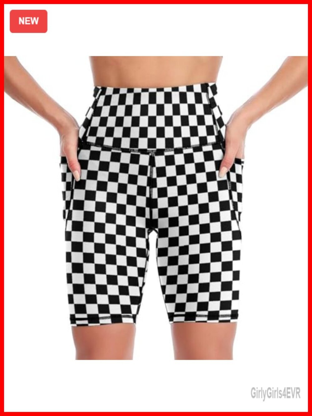 High Waist Biker Shorts with Pockets Tummy Control Workout Yoga Running